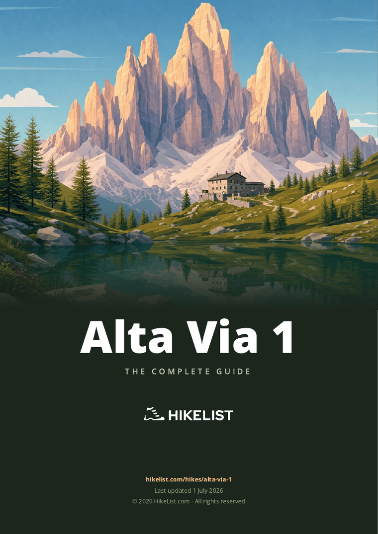 Alta Via 1 — downloadable guide cover