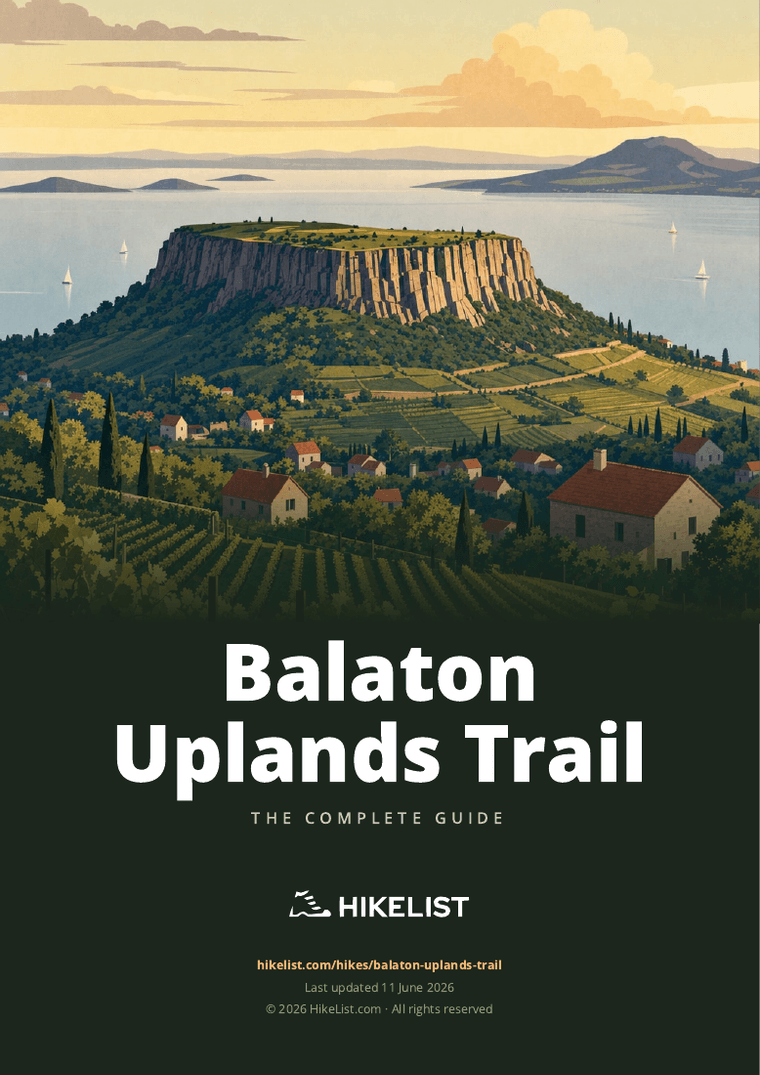 Balaton Uplands Trail — downloadable guide cover