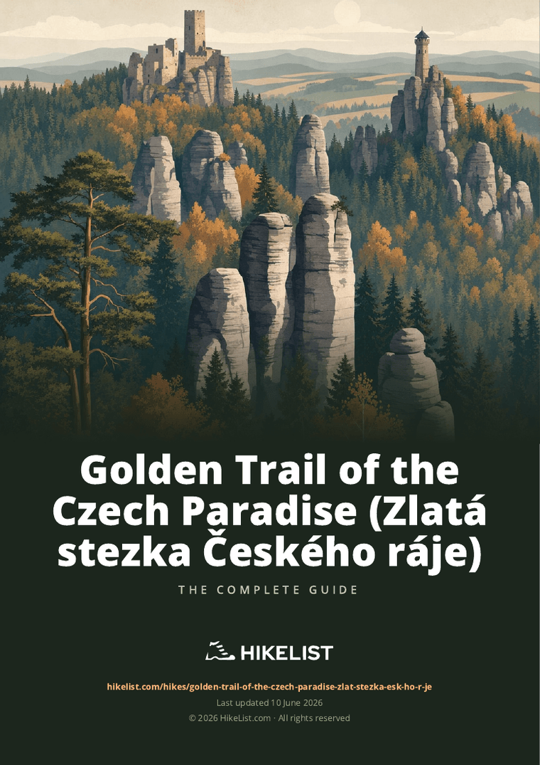 Golden Trail of the Czech Paradise (Zlatá stezka Českého ráje) — downloadable guide cover