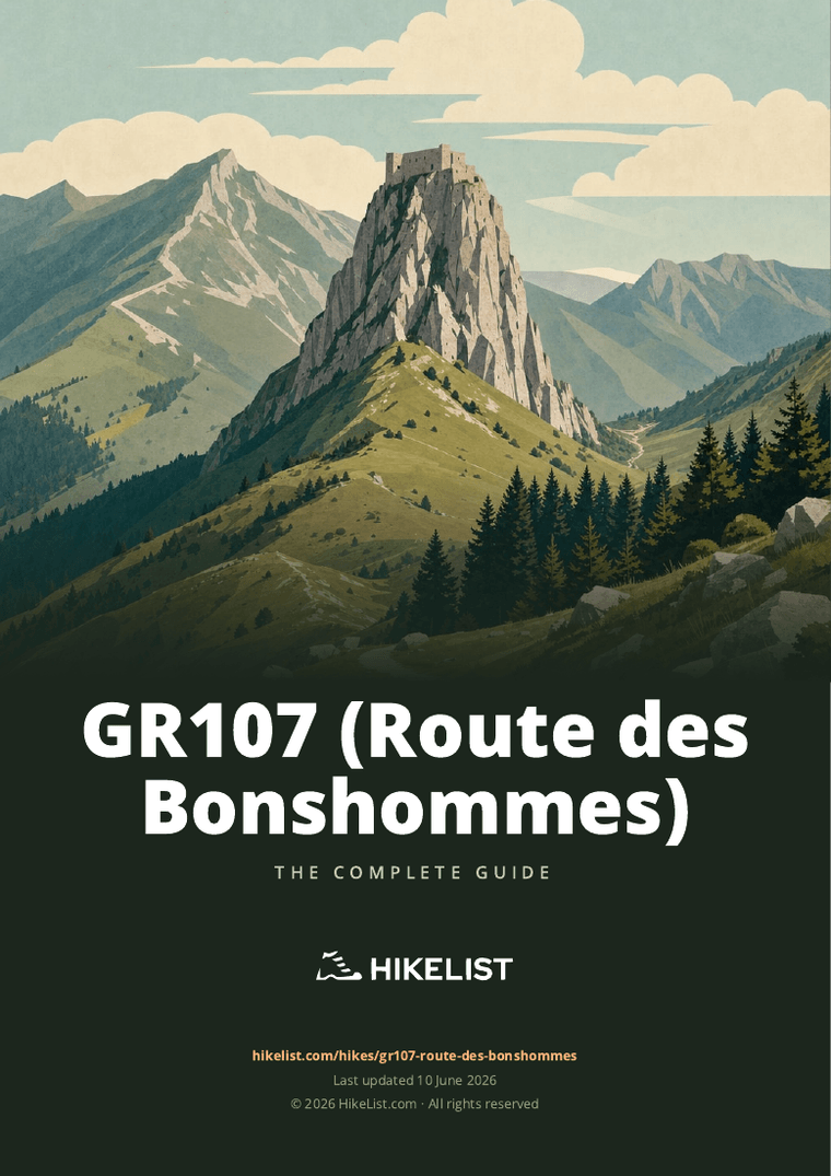 GR107 (Route des Bonshommes) — downloadable guide cover