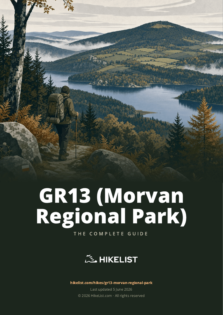 GR13 (Morvan Regional Park) — downloadable guide cover
