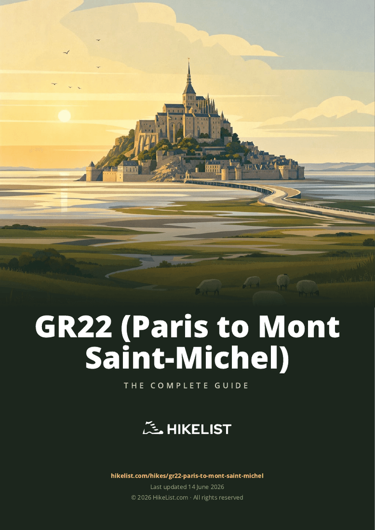 GR22 (Paris to Mont Saint-Michel) — downloadable guide cover