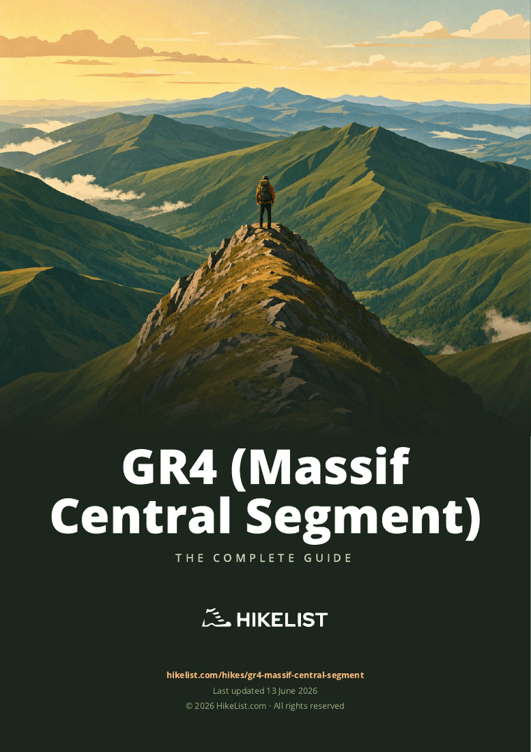 GR4 (Massif Central Segment) — downloadable guide cover