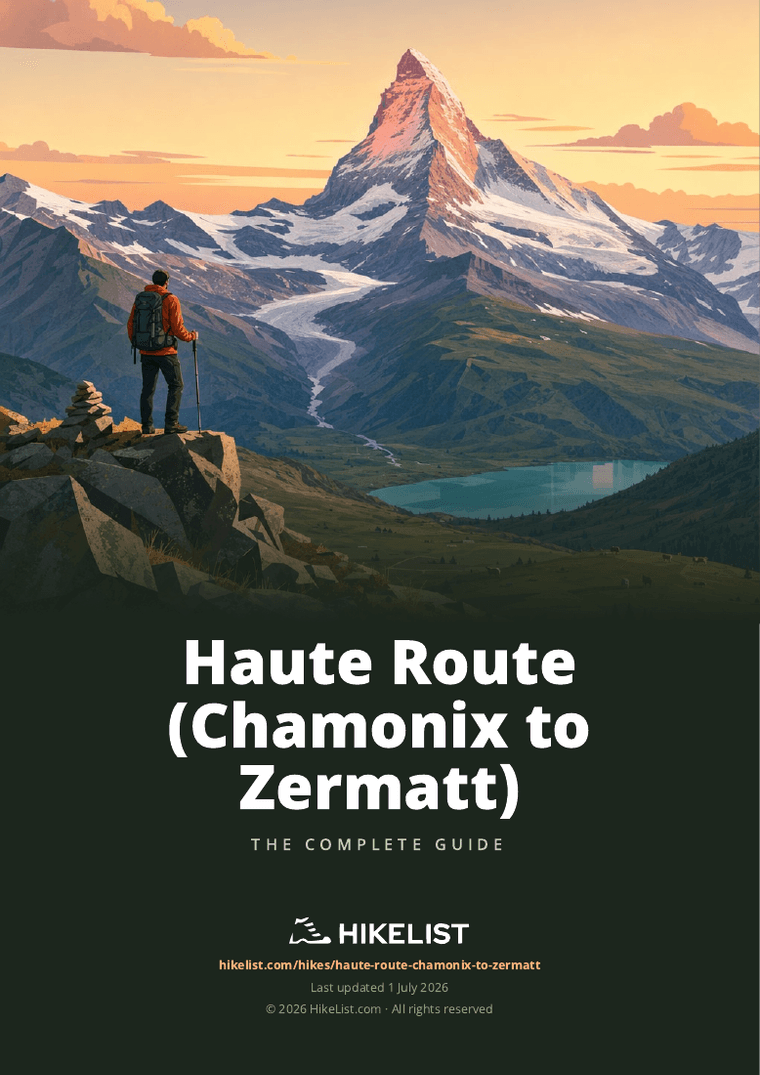 Haute Route (Chamonix to Zermatt) — downloadable guide cover