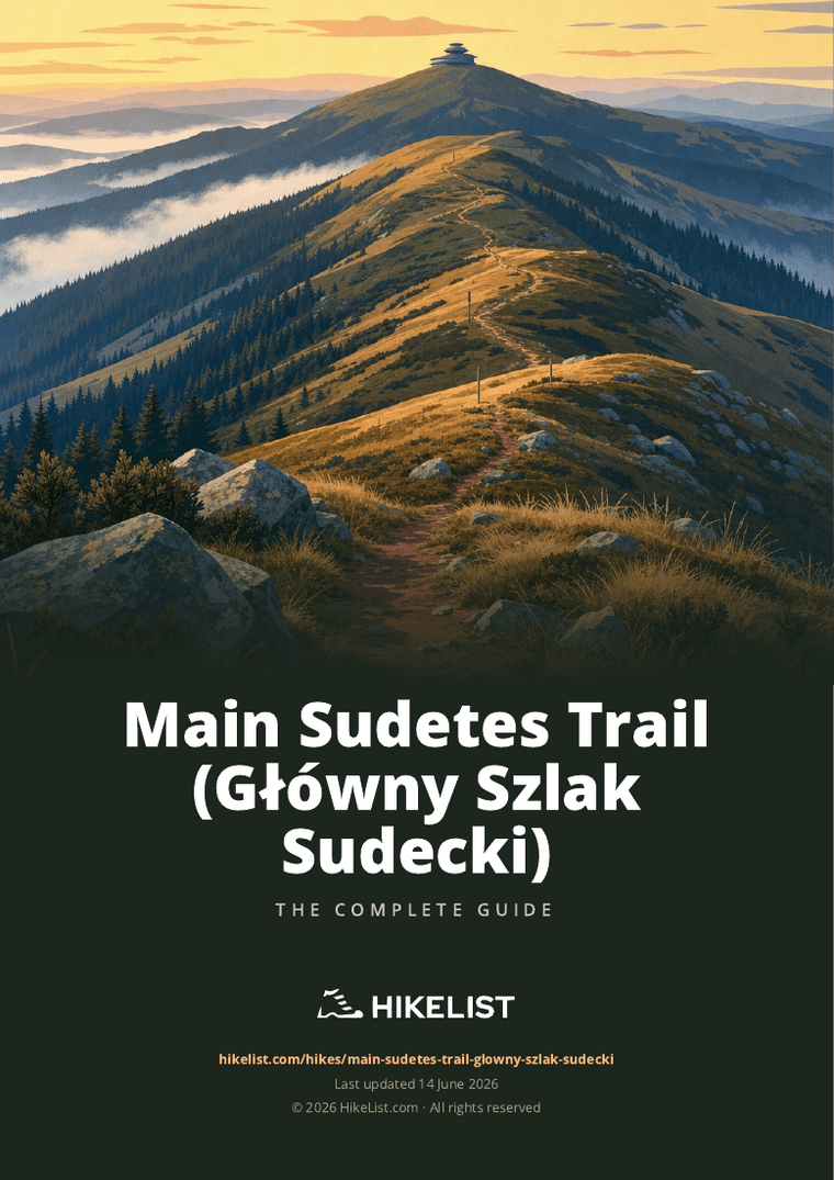 Main Sudetes Trail (Główny Szlak Sudecki) — downloadable guide cover