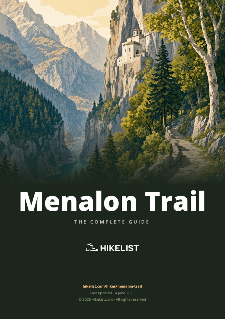 Menalon Trail — downloadable guide cover