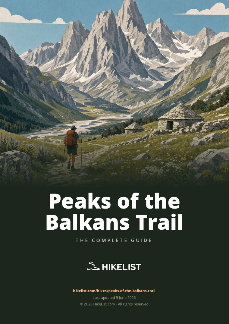 Peaks of the Balkans Trail — downloadable guide cover