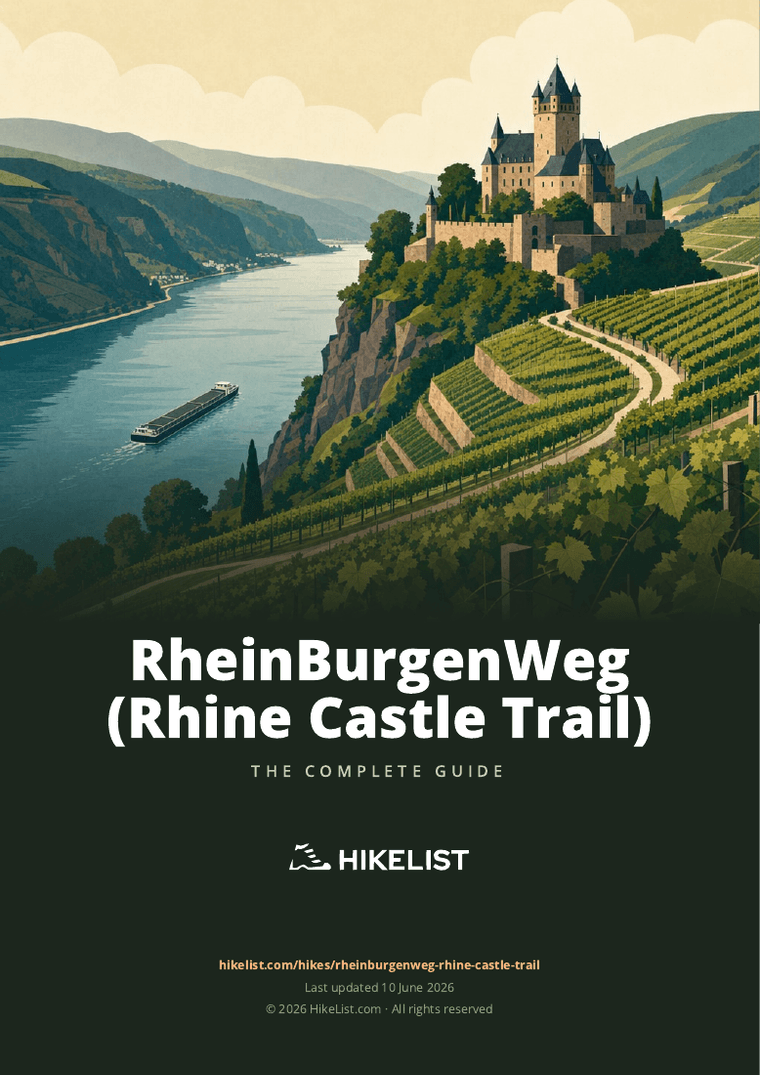 RheinBurgenWeg (Rhine Castle Trail) — downloadable guide cover
