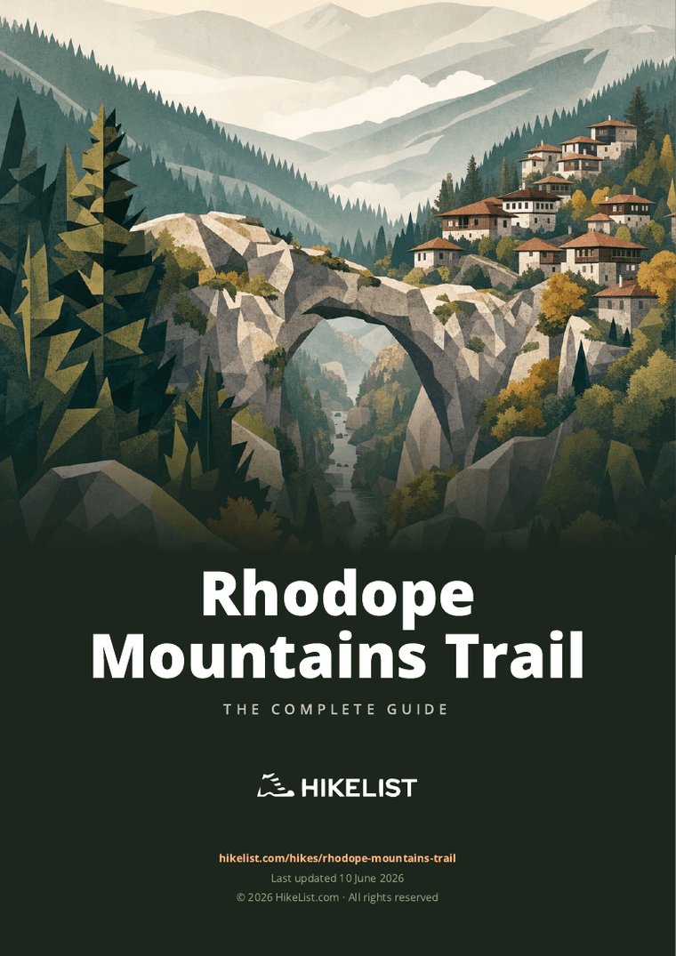 Rhodope Mountains Trail — downloadable guide cover