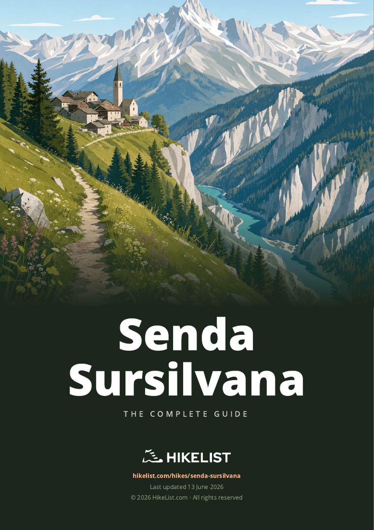 Senda Sursilvana — downloadable guide cover