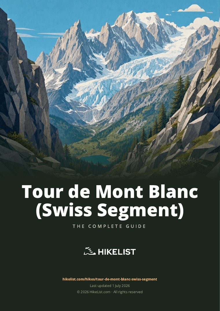 Tour de Mont Blanc (Swiss Segment) — downloadable guide cover