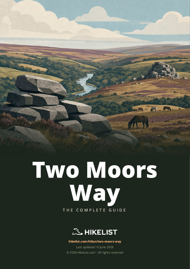 Two Moors Way — downloadable guide cover