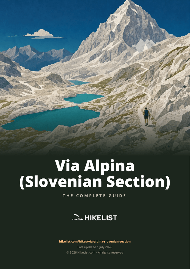 Via Alpina (Slovenian Section) — downloadable guide cover