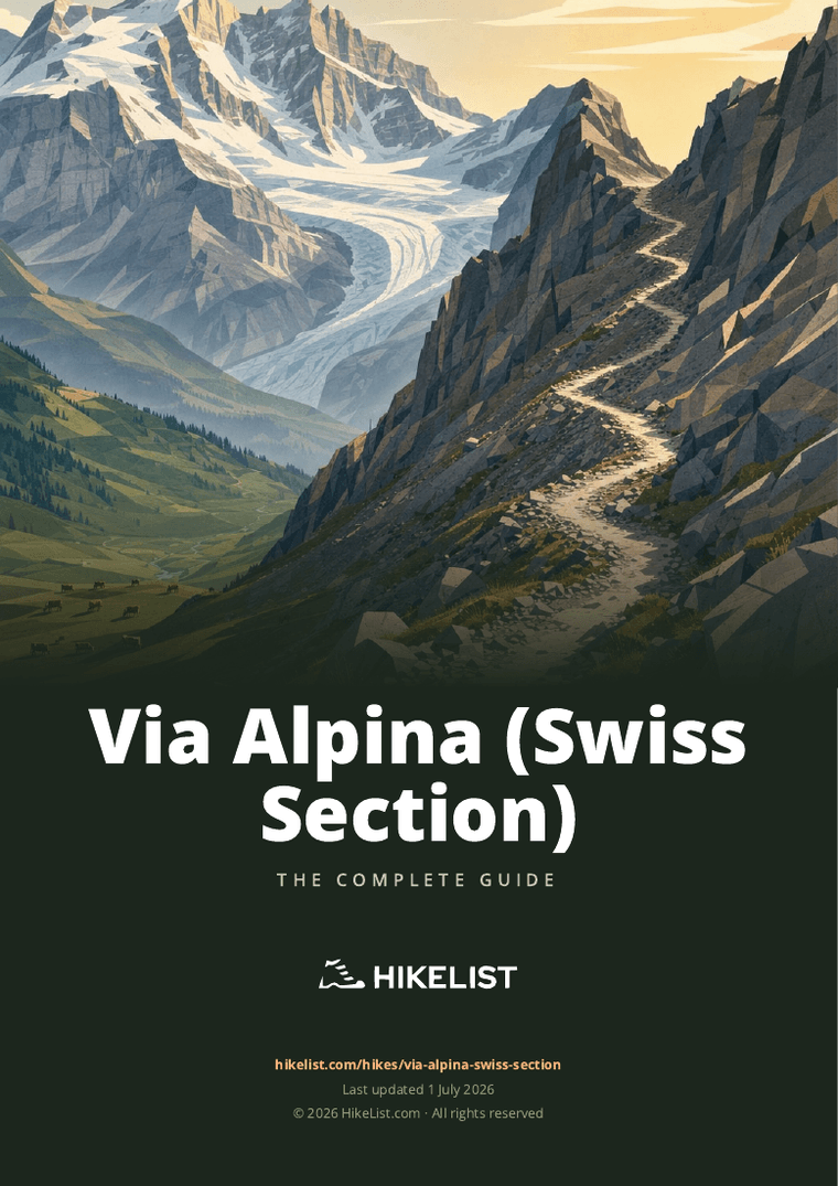 Via Alpina (Swiss Section) — downloadable guide cover