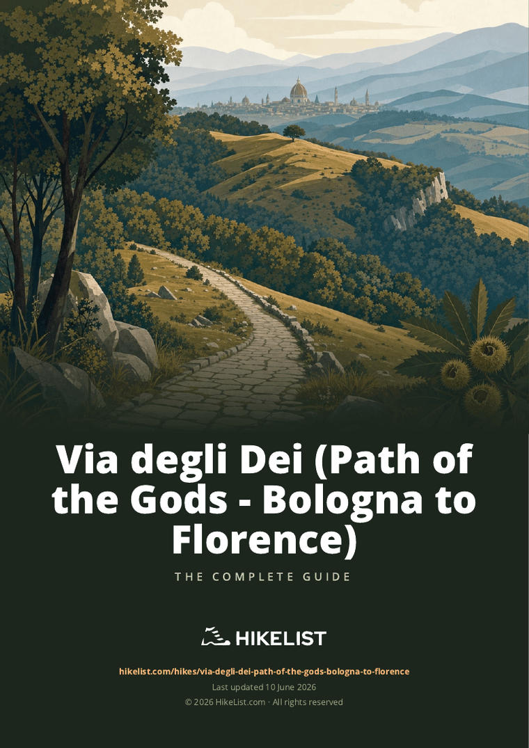 Via degli Dei (Path of the Gods - Bologna to Florence) — downloadable guide cover